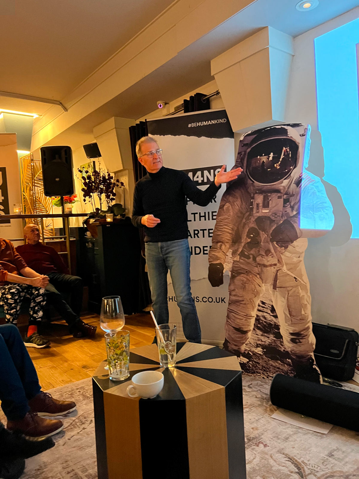 Richard Phillips delivering a talk